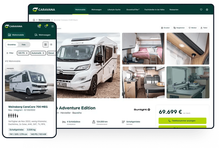 CARAVANA.de: Camper-Kauf ohne Fake-Inserate